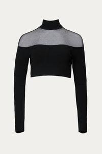 SHEER CROP KNIT TOP
