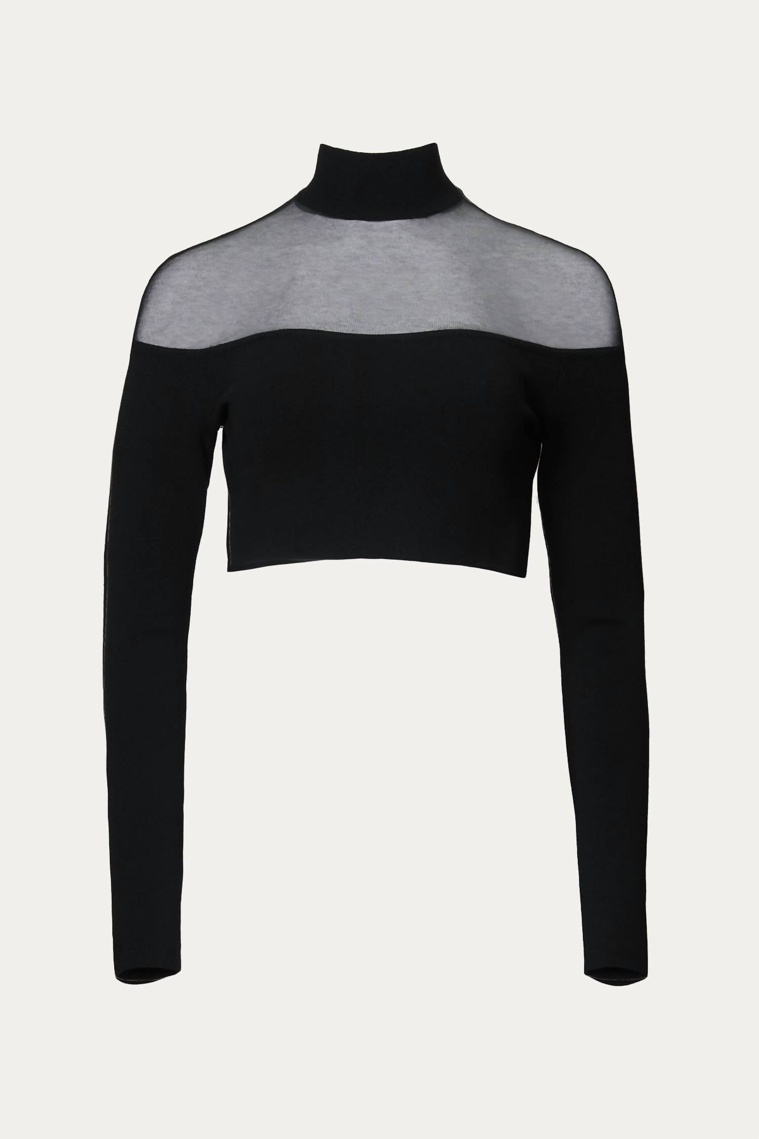 SHEER CROP KNIT TOP