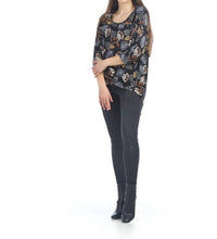 Papillon - Leaf Print High Low Sweater