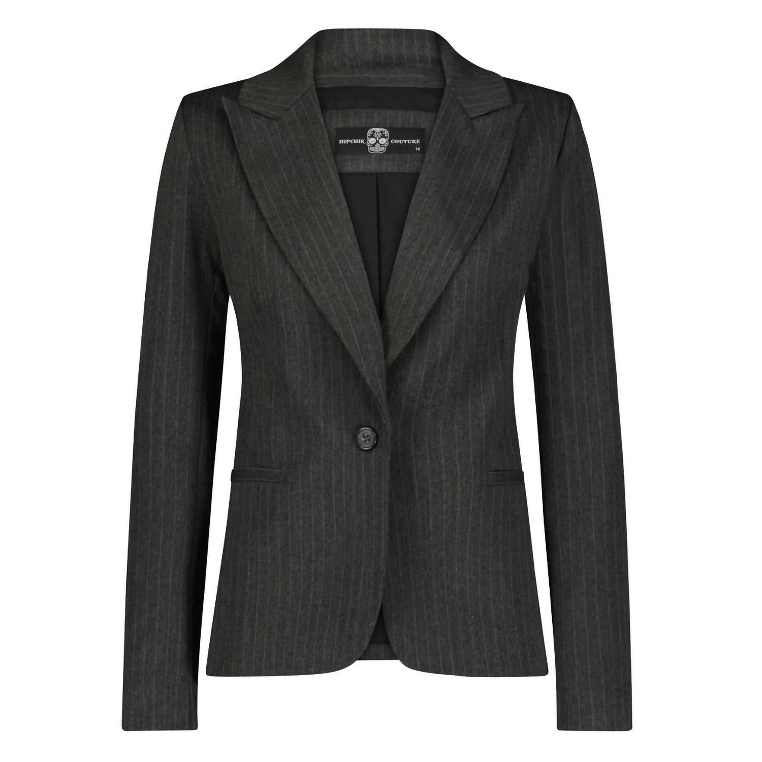 Hipchik - Women's Skull Pinstripe Blazer