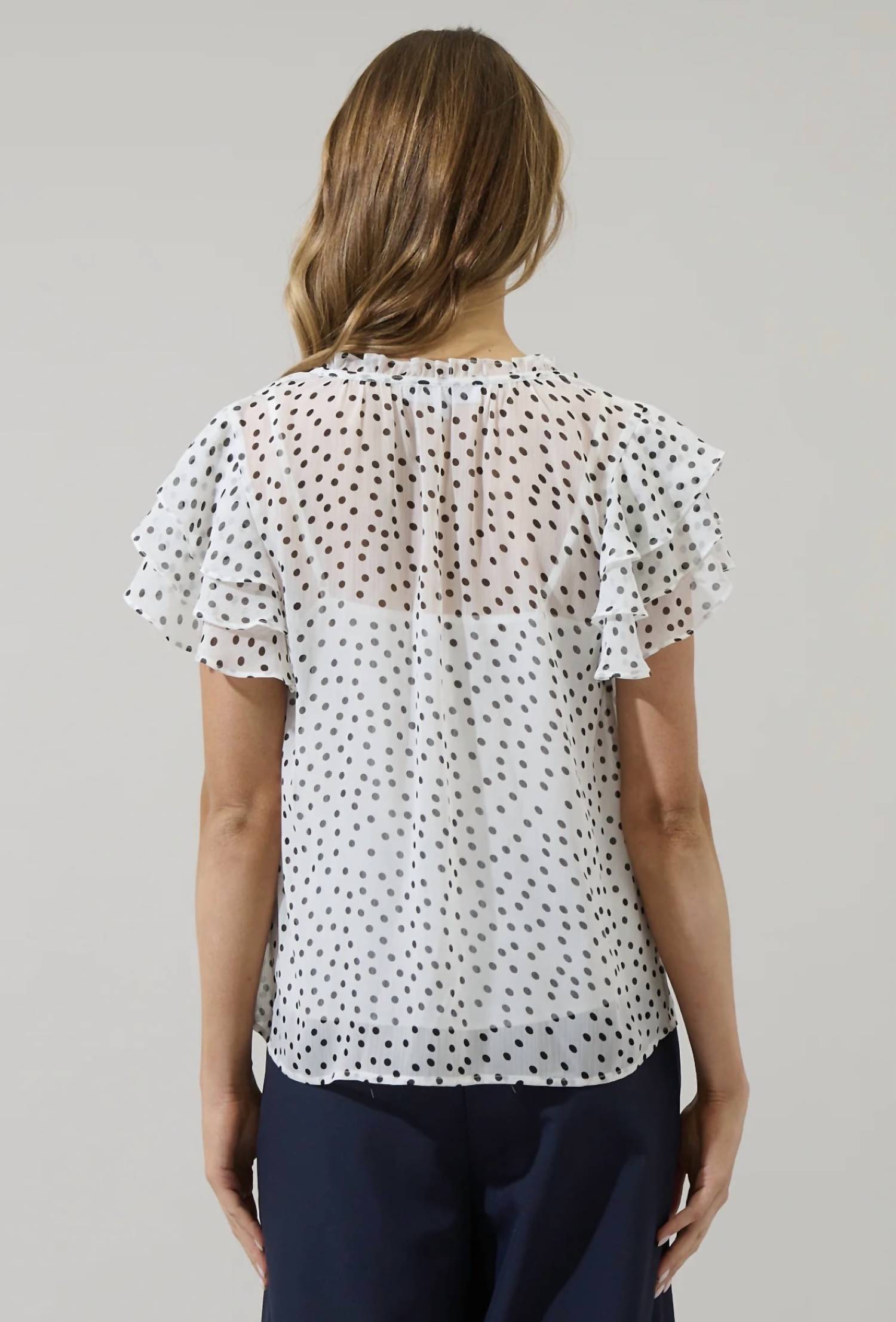 Sugarlips - maloy dot donis blouse