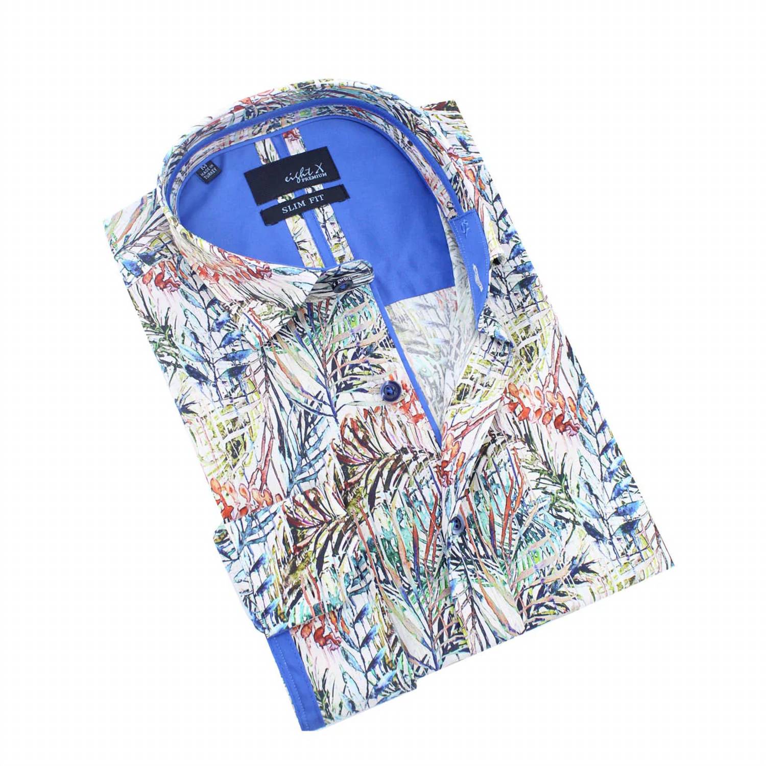 Eight X - Rain Forest Leaves Button Down Shirt