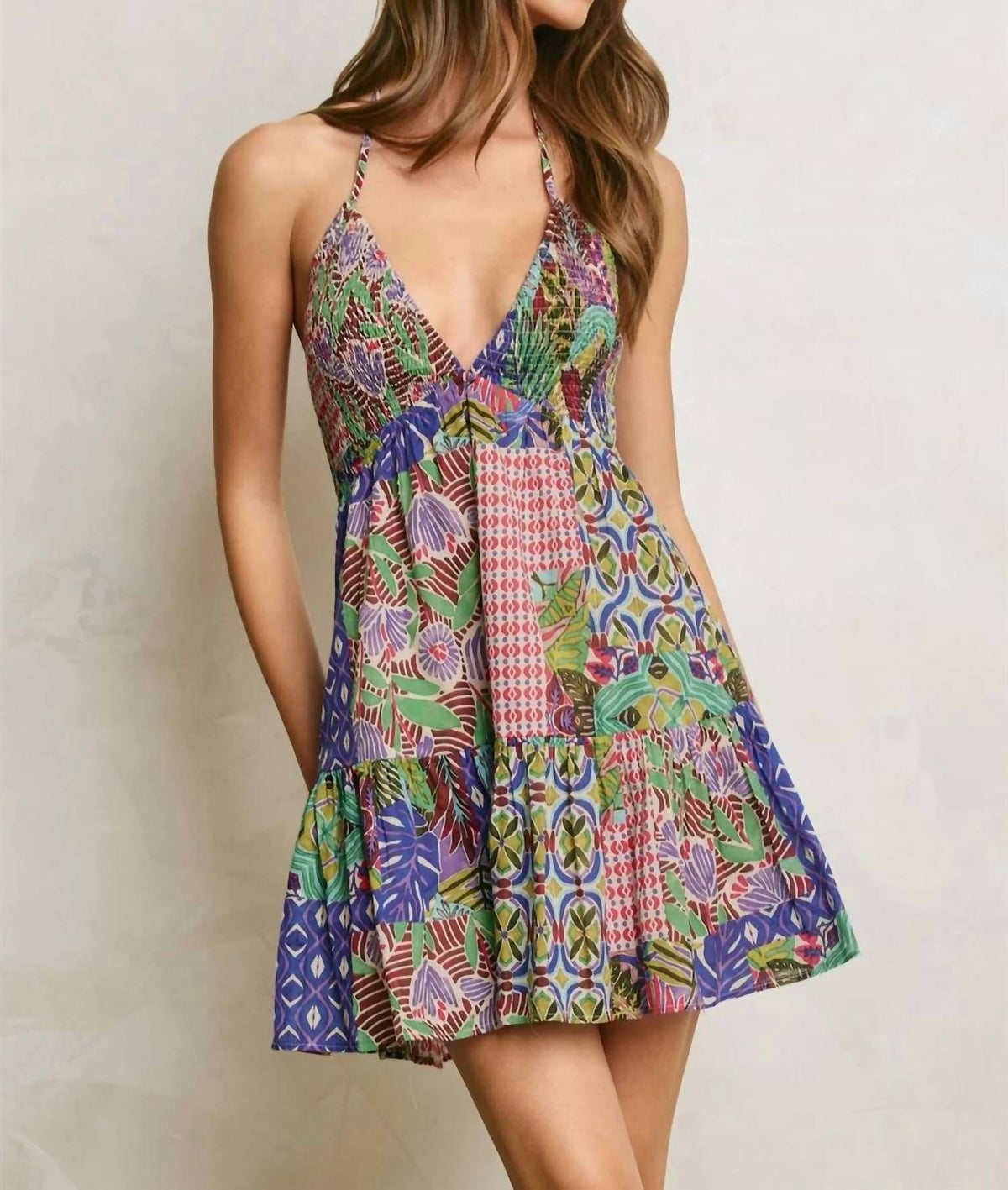 Dress Forum - Ariyah Patchwork Mini Dress