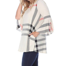 South River - Plaid Three-quarter Sleeve Tunic