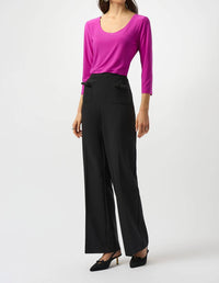Joseph Ribkoff - Scoop Neck 3/4 Sleeve Relaxed Top