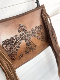American Darling - Women's Hand-tooled Leather Crossbody Bag