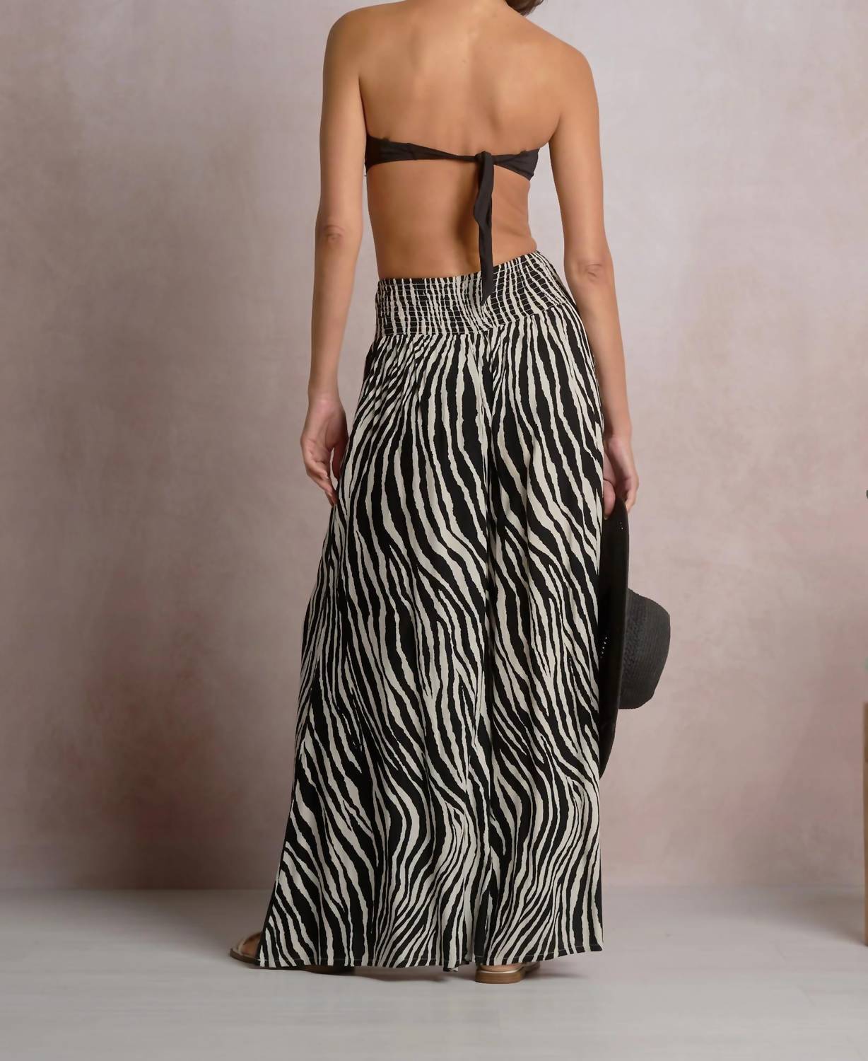 Elan - Zebra Striped Palazzo Pants