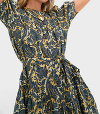 Ulla Johnson Rosalie Short Sleeve Mini Dress in luna - women's dress - view 5