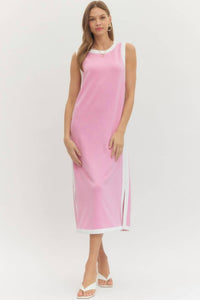 Entro - Contrast Binding Midi Dress
