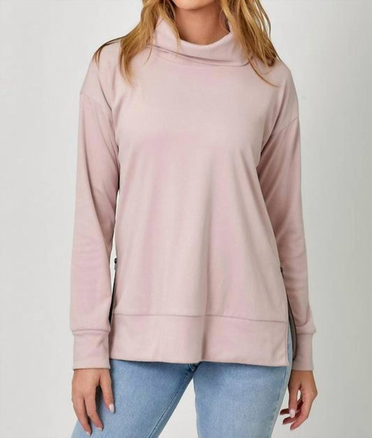 Mystree - Brushed Knit Turtleneck Sweatshirt