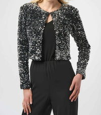 Joseph Ribkoff - Sequin Long Sleeve Crop Jacket