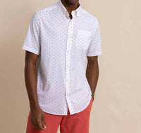 SOUTHERN TIDE Beach Voyager Sportshirt in classic white - men's shirt