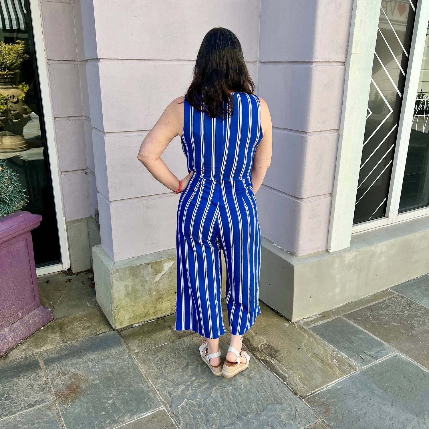 Apricot - Stripe Jumpsuit