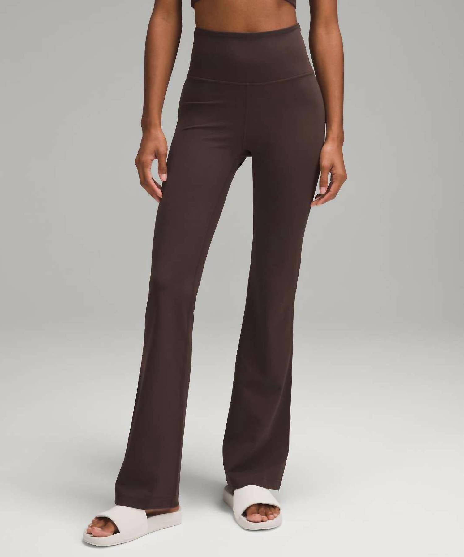 lululemon Groove Super High Rise Flare Pant Nulu in espresso - women's pants