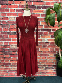 Vanite Couture - Women's Stay By Me Long Sleeve Midi Dress