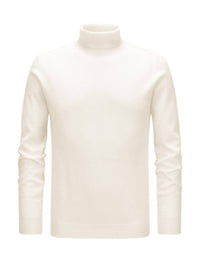 Gran Sasso Unisex - Cashmere And Silk Turtleneck Top in cream - men's sweater