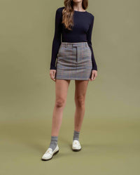 The Workshop Studio - HIGH WAIST PLAID MINI SKIRT