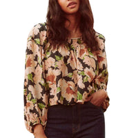 THE GREAT. Women's The Magpie Top in victorian rose print - women's blouse