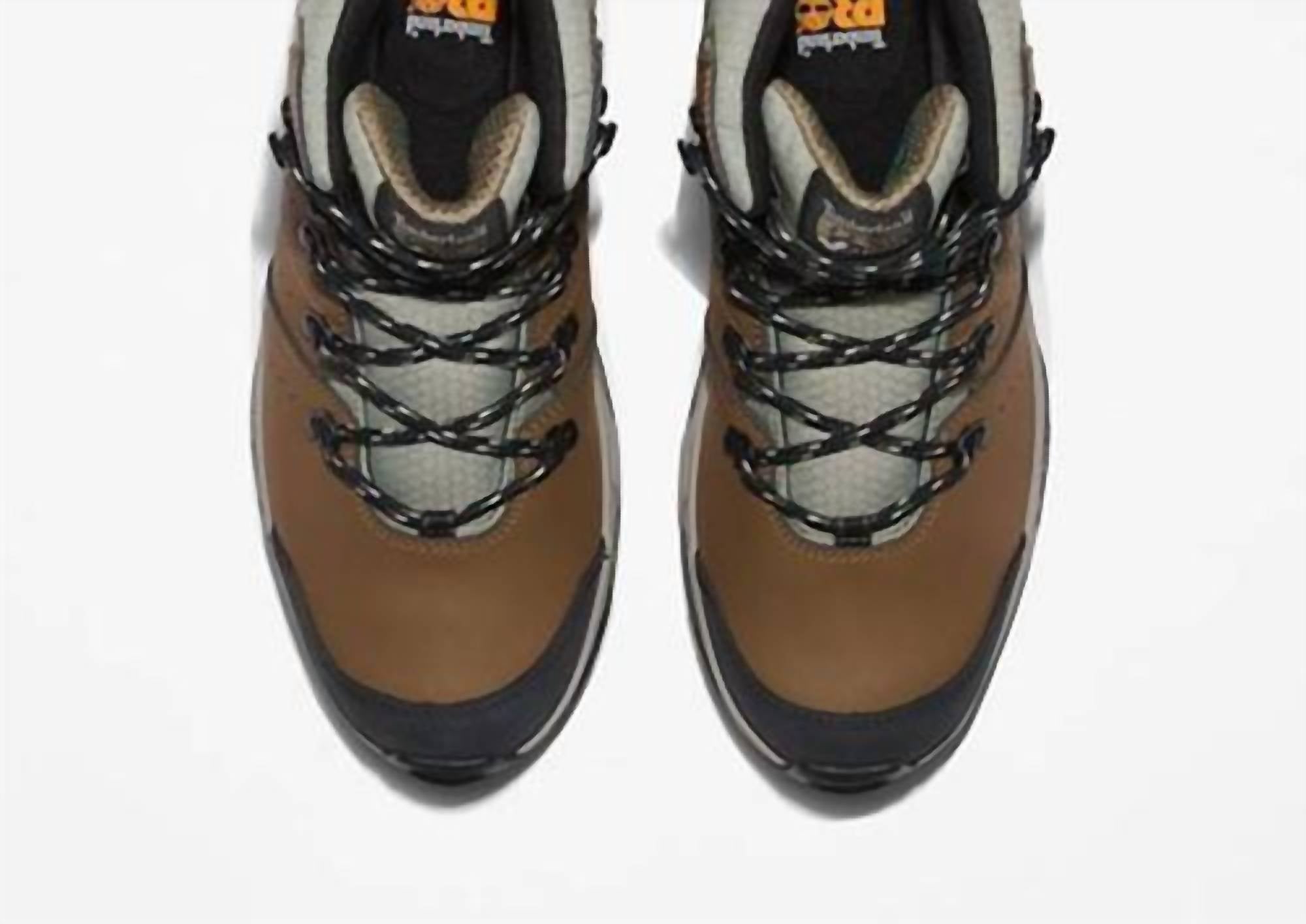 Timberland Men's Switchback Waterproof Hiker Boots in brown green - men's boots - alternate view