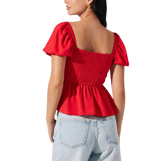 Astr - Darlene Puff Sleeve Top