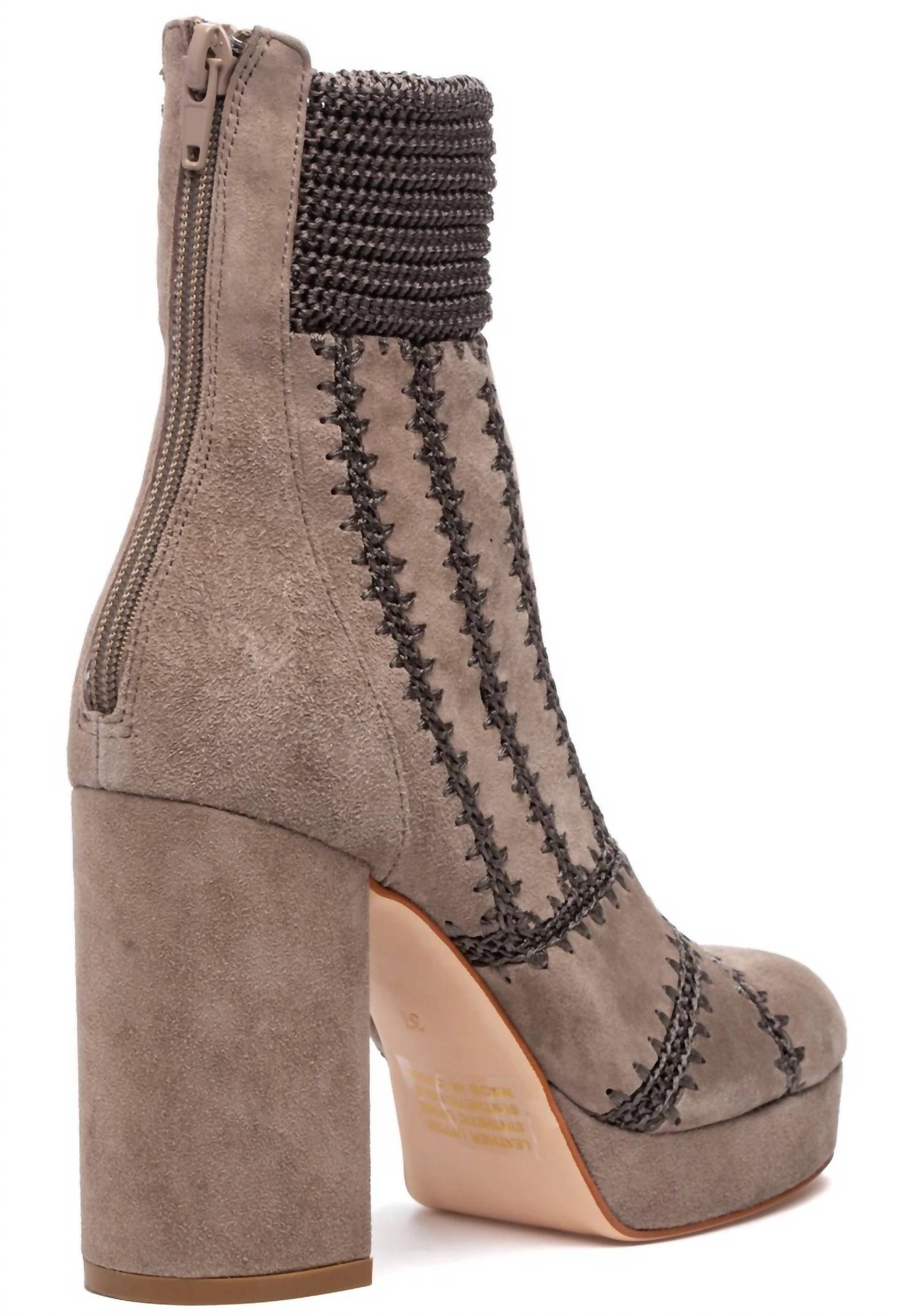 SILENT D Women's Yasmin Boot in taupe suede - women's shoe - alternate view