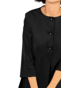 GRETCHEN SCOTT Ponte Ursula Dress in uptown girl navy - women's dress - detail view