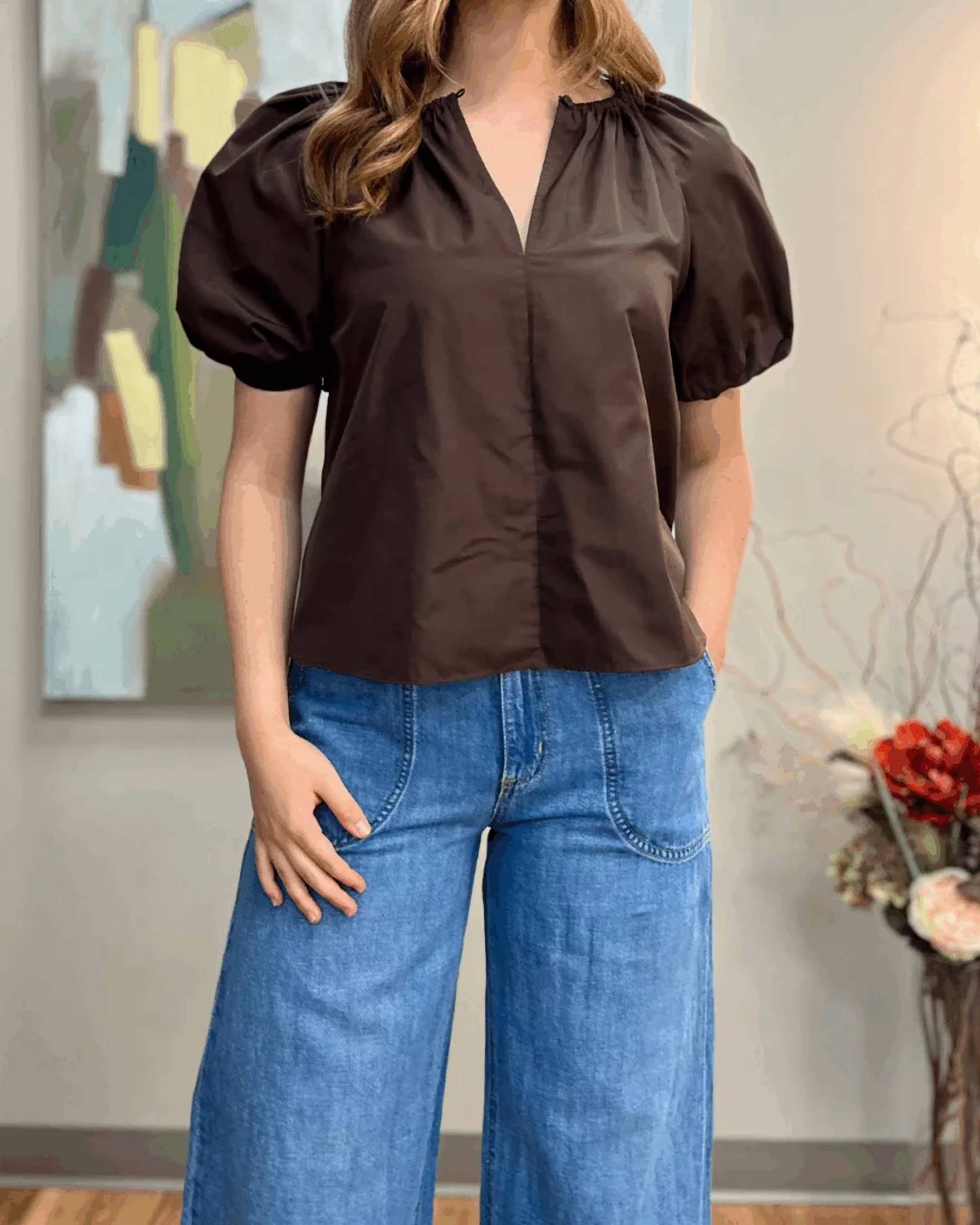 Ulla Johnson - Talie Silk Short Sleeve Blouse