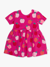 Rufflebutts - Girls Apple of My Eye Short Sleeve Knit Twirl Dress