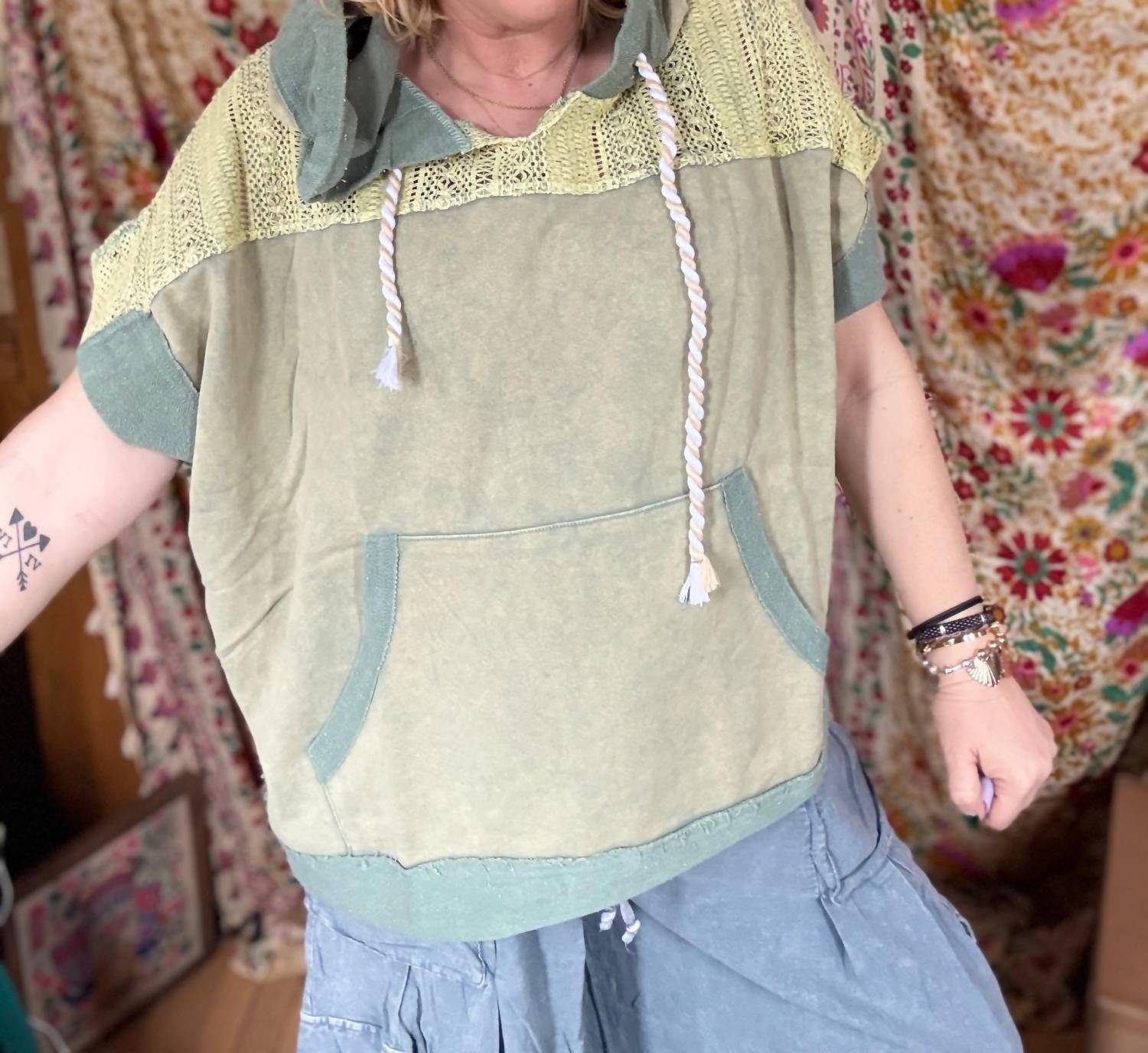 Oli & Hali - Simple Measures Crochet Hooded Top