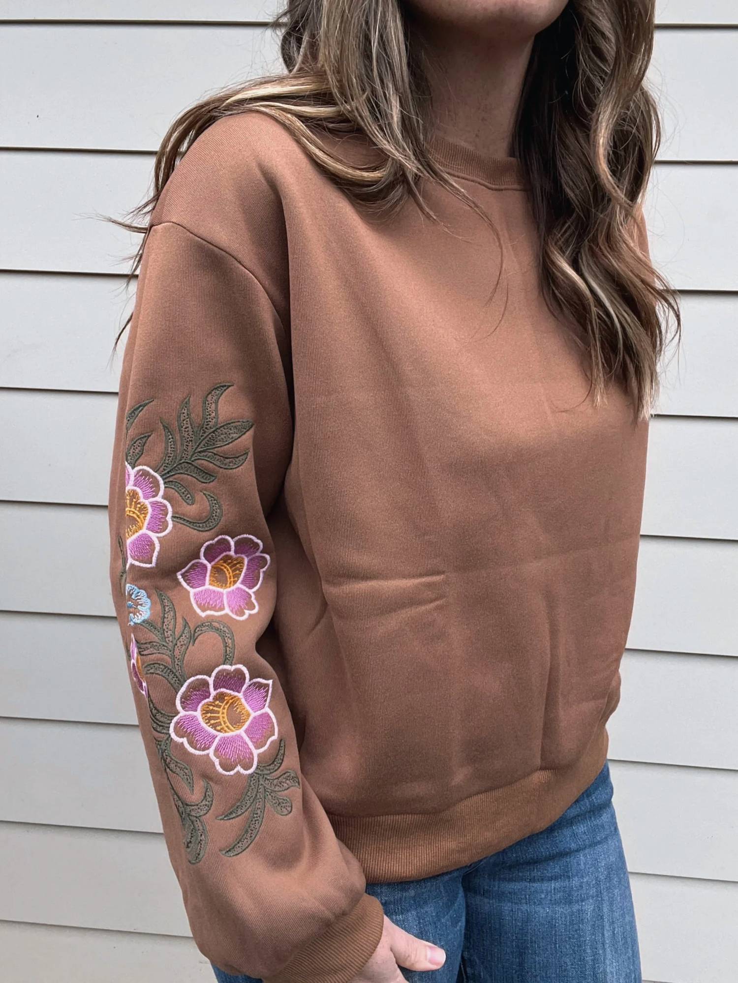 So Me - Floral Embroidered Sweater