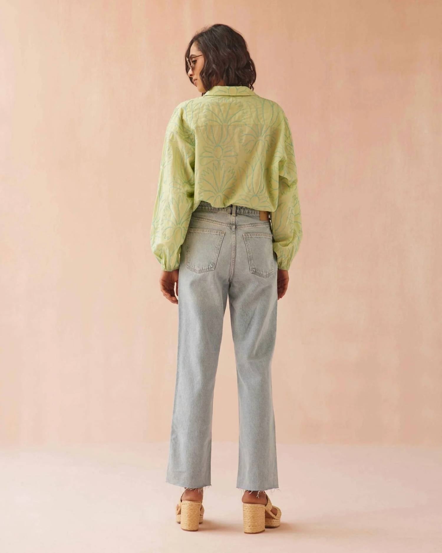 OMIKA Nero Blouse in laila agave - women's blouse - alternate view