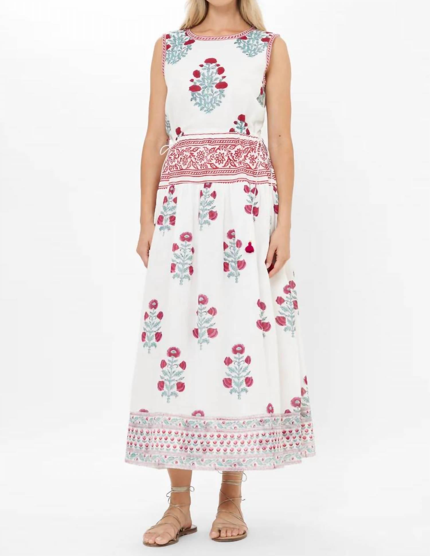 Oliphant - Sleeveless Piped Maxi Dress
