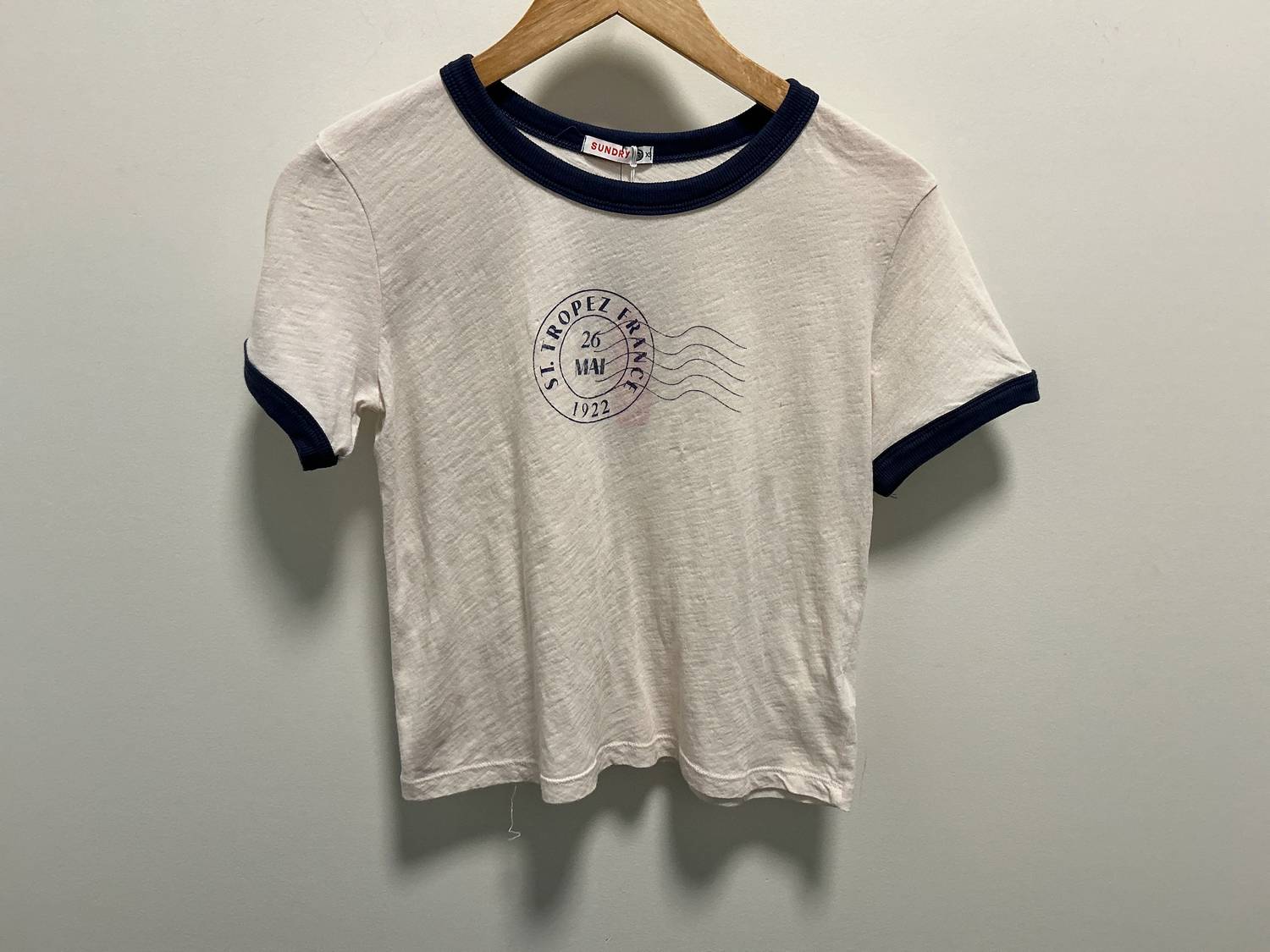 Sundry - Ringer Boxy St. Tropez Tee