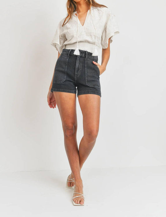 HIGH RISE UTILITY CARGO SHORTS