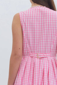 Entro - Monica Gingham Mini Dress