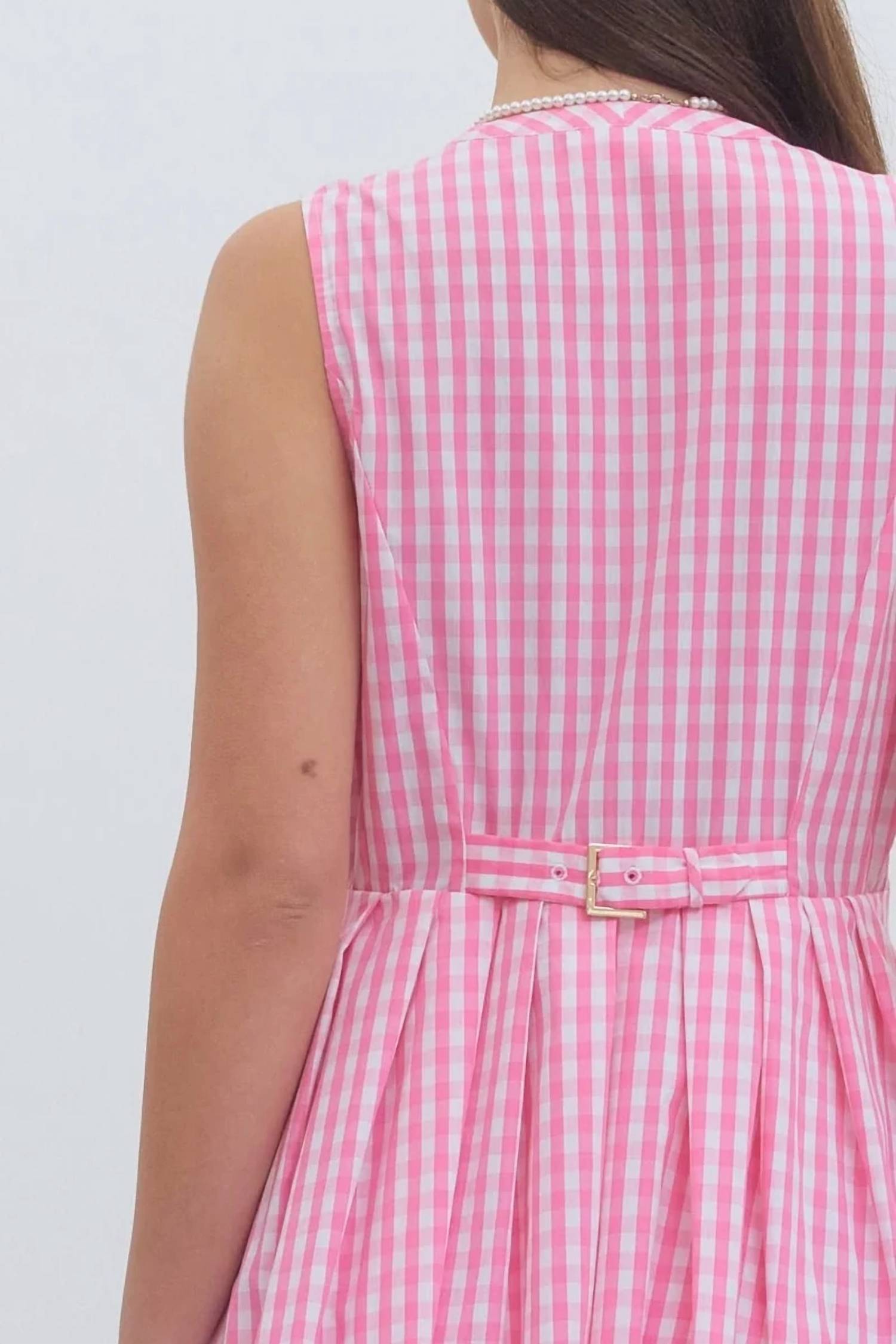 Entro - Monica Gingham Mini Dress