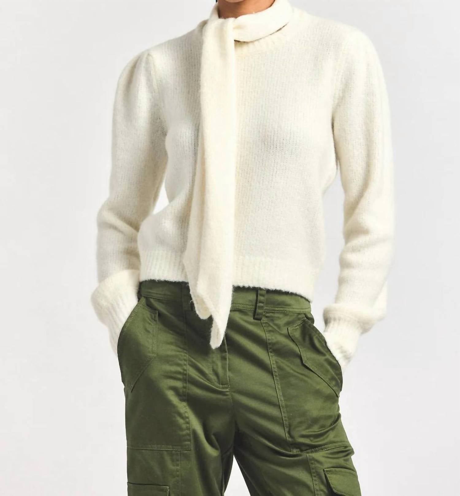 Derek Lam 10 Crosby - Leilani Plush Knit Tie Sweater