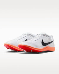 NIKE Unisex Zoom Rival Distance Track Shoes in white obsidian bright crimson - men's shoe