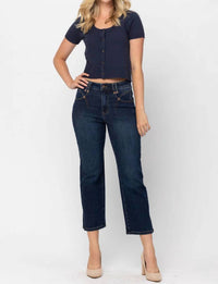 Judy Blue - Center Stage High Rise Cropped Denim Jeans