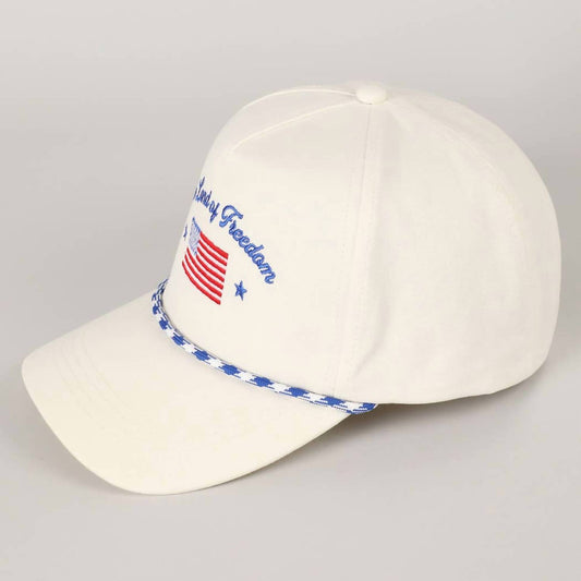 Fashion City - Unisex Land Of Freedom Flag Embroidered Trucker Hat