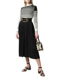 Valentino - Pleated Midi Skirt