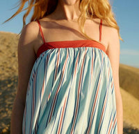 Aston Studio Daya Maxi Dress in cherry stripe - women's dress - alternate view