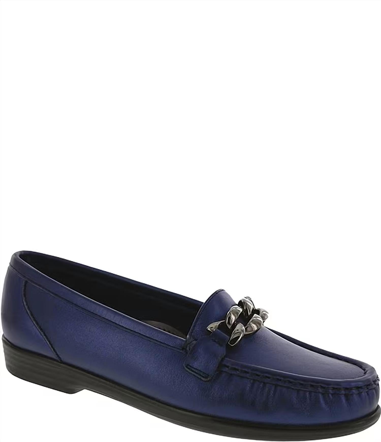 Sas - Women's Metro Link Leather Chain Detail Loafers