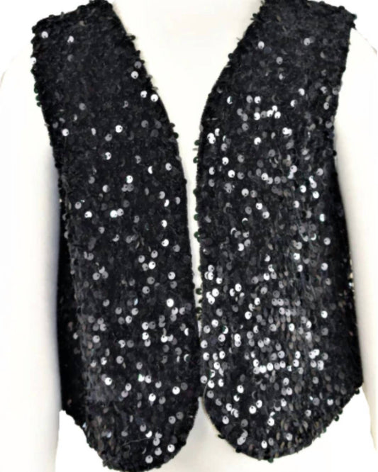 Ml Kids - Girls' Velvet And Sequin Vest