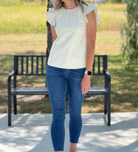 Tcec - Flutter Sleeve Top