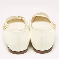 Valentino Garavani Women's Tiptoe Patent Leather Ballerina Flat in ivory - women's flats - view 5
