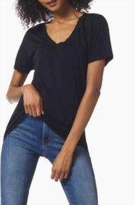 Mila Clothing Ellay Short Sleeve Tee in black - women's t-shirt - detail view