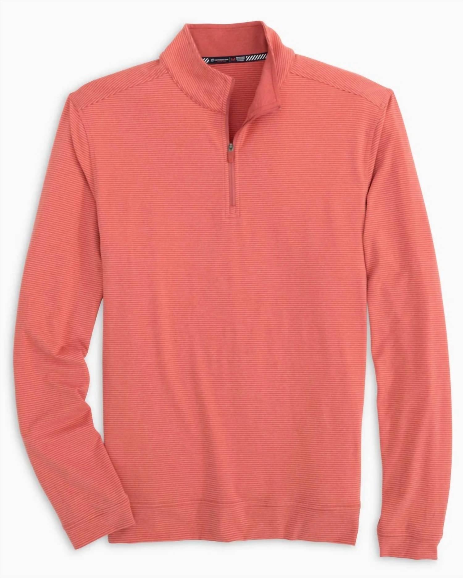 Southern Tide - Cruiser Micro Striped Performance Quarter Zip Pullover Sweatshirt