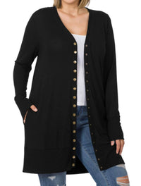 Zenana - Snap Button Cardigan