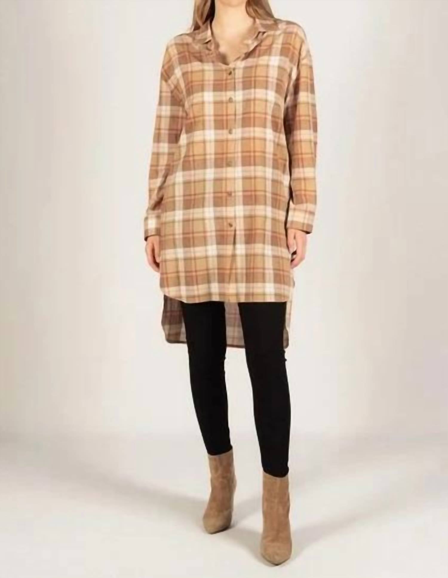 Before You Collection - Plaid Button Up Tunic